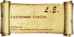 Leichtman Evelin névjegykártya