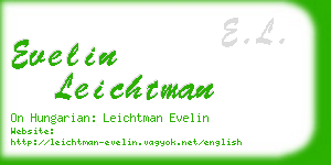 evelin leichtman business card